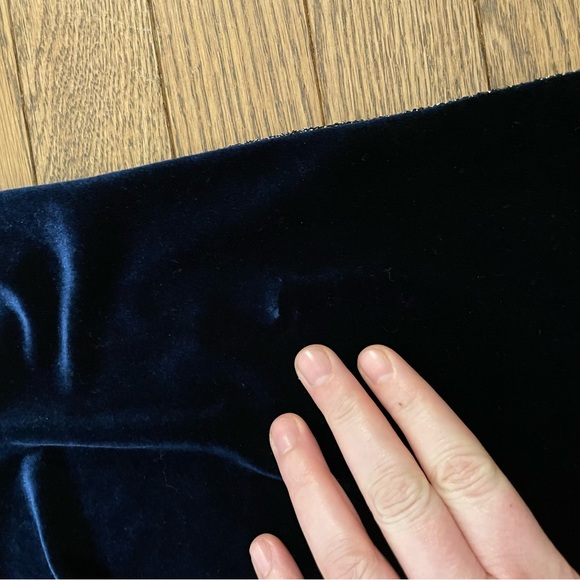 MOTHER REVOLVE The Velvet Lounger Ankle Velour Track Pants in Navy - Picture 10 of 16